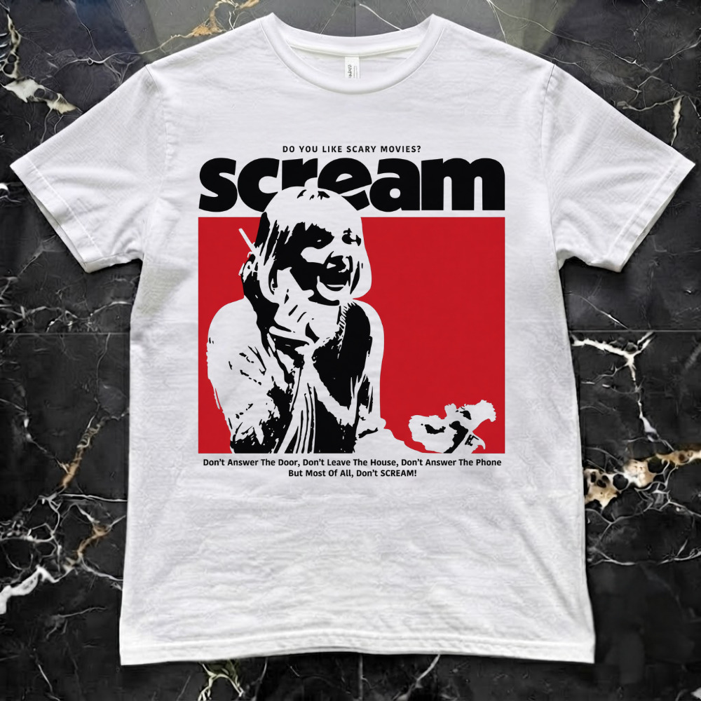 Scream Movie Horror Thriller Do You Like Scary Movies White T-Shirt
